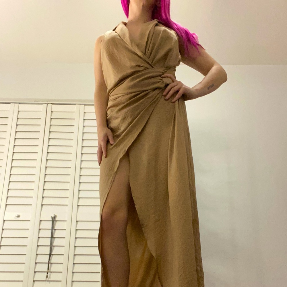 Missguided Wrap Maxi Dress with Collar